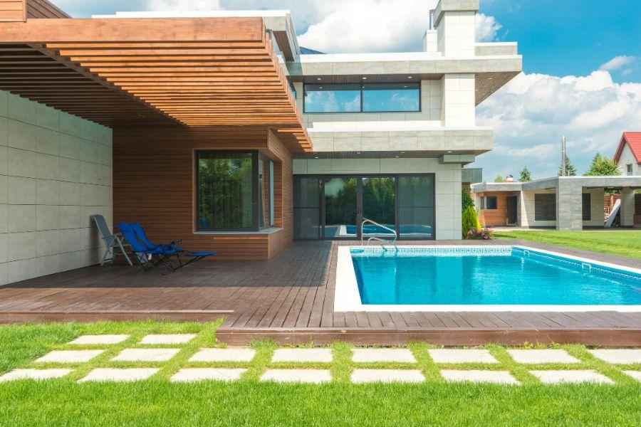 casa con jardín